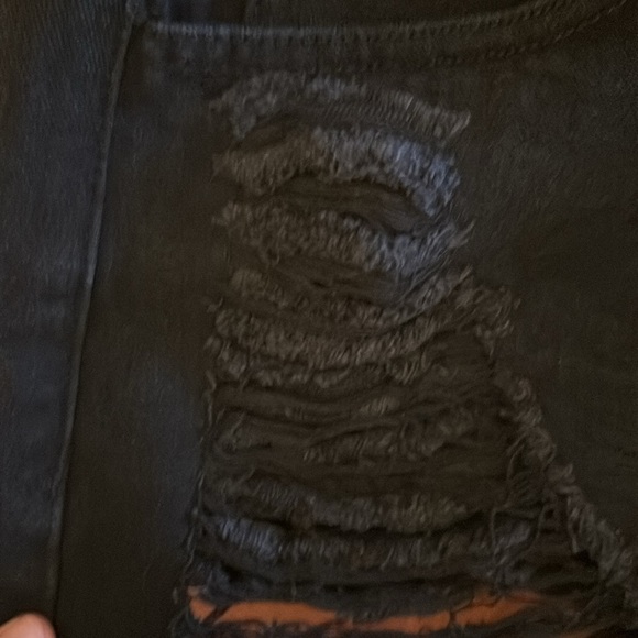 🏖️ NWT SHEIN Distressed Black Shorts - size 0XL​​​​​ - Picture 3 of 7